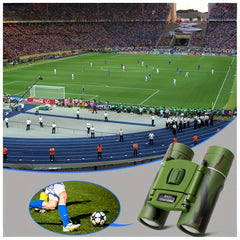 8x21 Mini Pocket Compact Binoculars - Army Green Camouflage Pattern