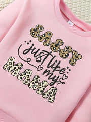 Sassy Mama Print Sweatshirt for Little Girls