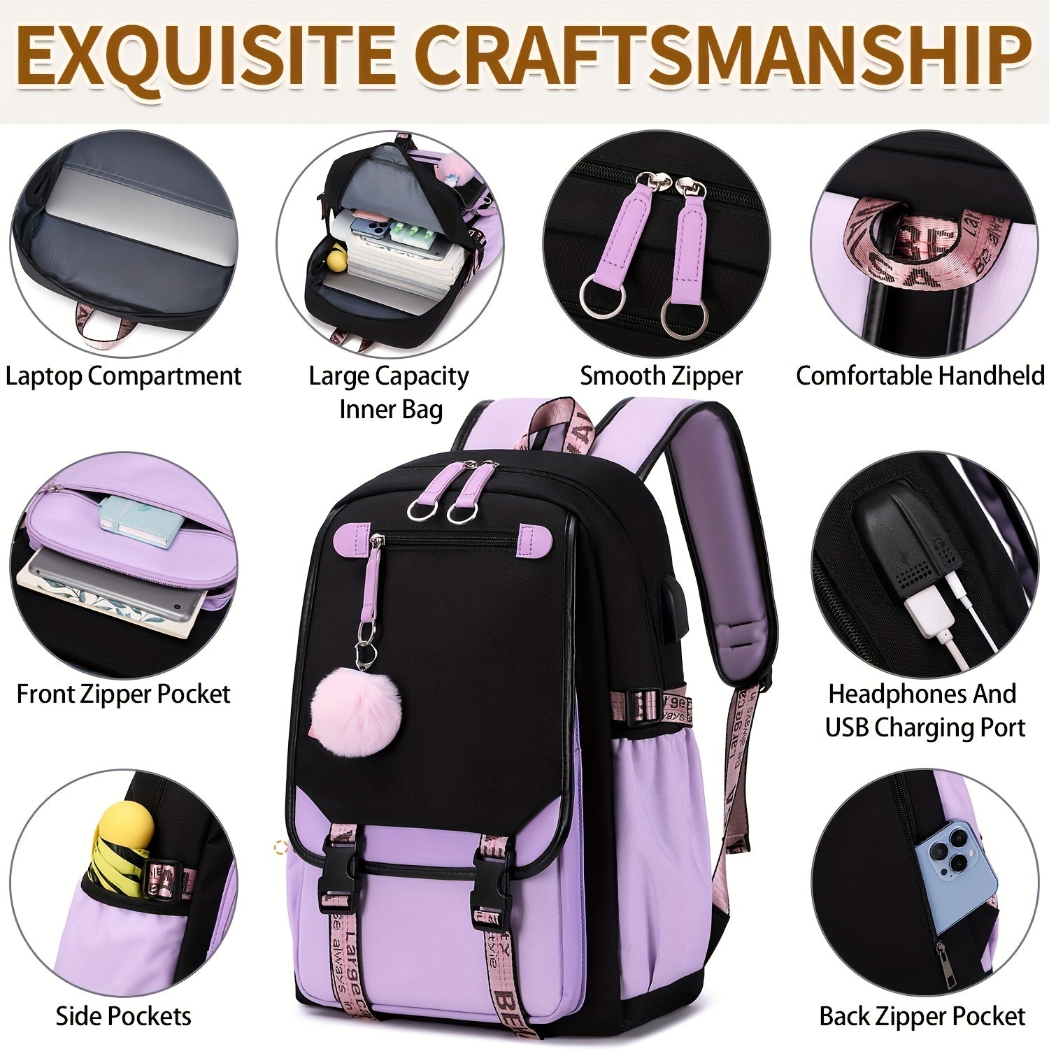 Schoolgirl Backpack High School Casual Boys Bag Decompression Waterproof