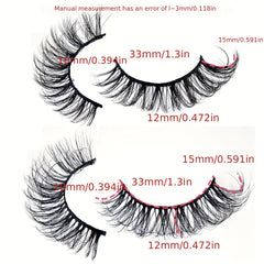 10 Pairs Dramatic Long False Eyelashes Natural Reusable Extensions