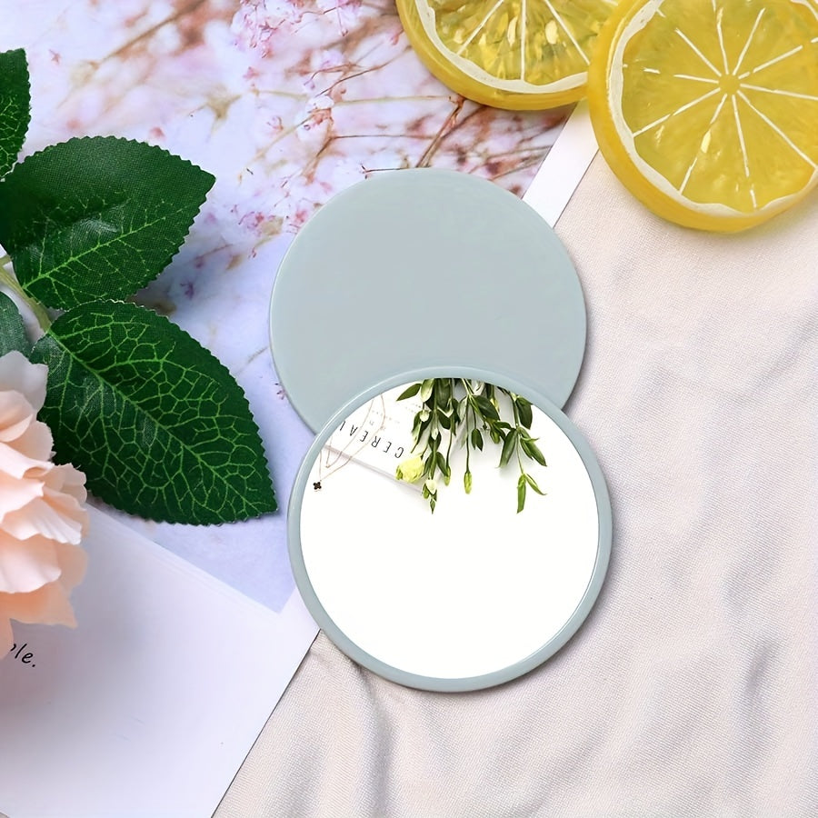Green Small Round Mirror Compact Makeup Vanity Mirror
