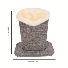 Plush Lined Eyeglasses Holder Linen Stand Organizer for Desk