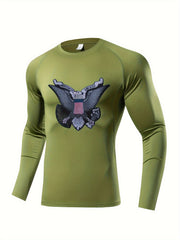 Skeleton Compression Long Sleeve Athletic Baselayer Undershirt