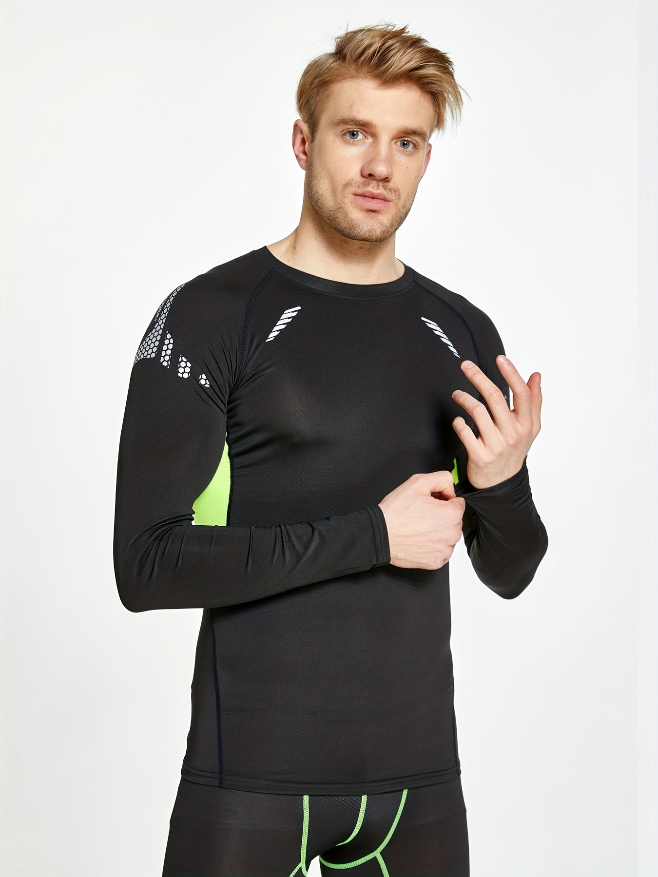 Men's Compression Workout Shirts - High Stretch Breathable for Gym Running
