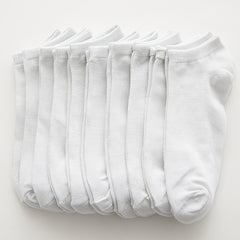 5 Pairs Solid Short Socks Women's Ankle Sports Stockings