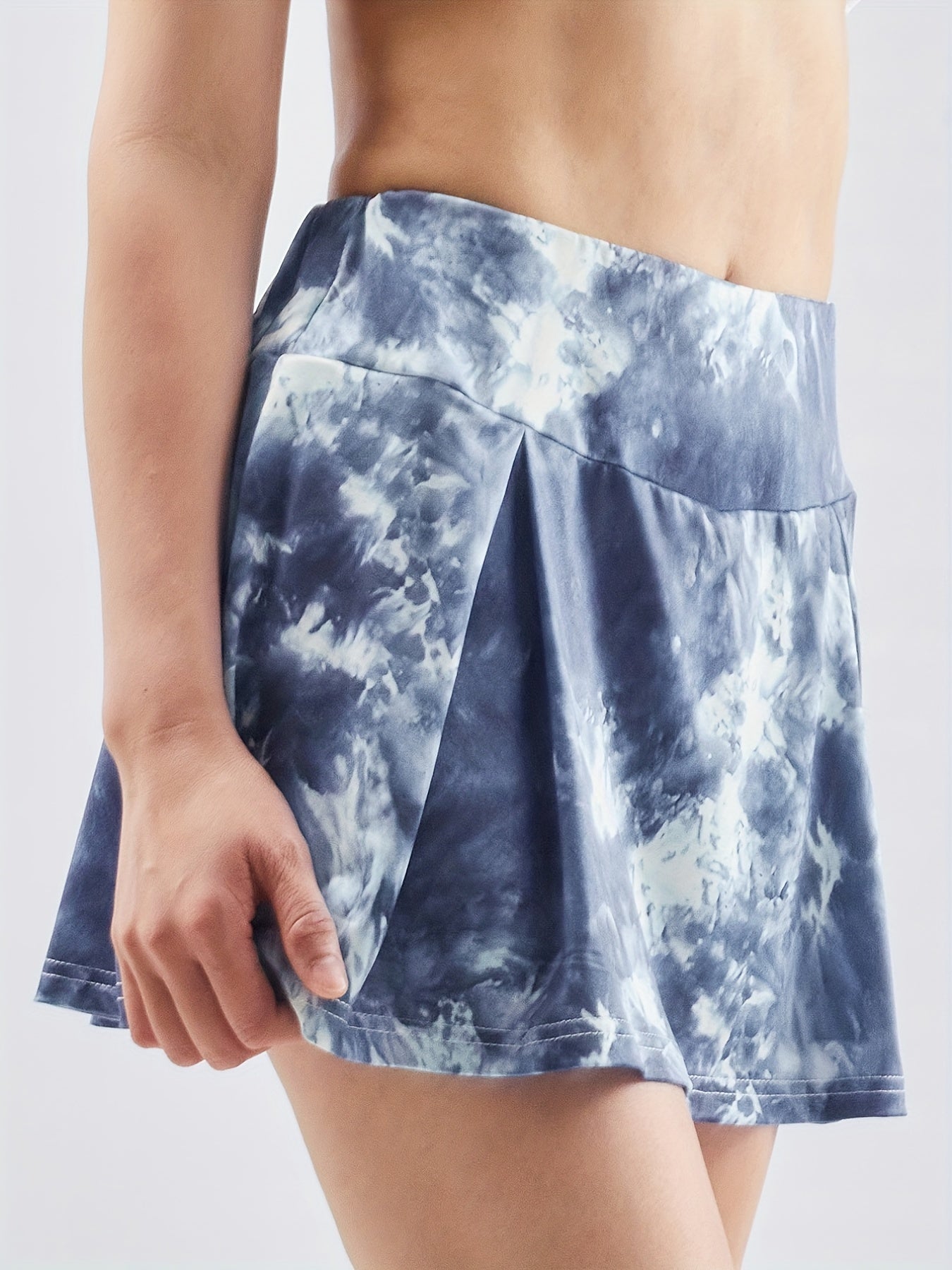 Tie Dye Skirt With Shorts Sport Fitness Yoga Running Skort