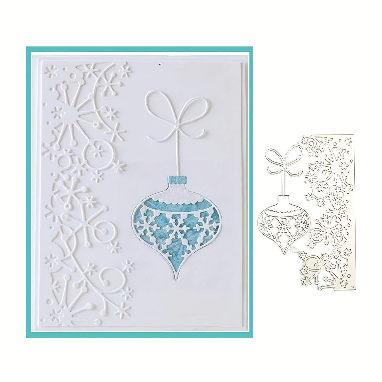 1pc Christmas Lace Ball Die Cuts For Gift Blessing Greeting Card Background DIY