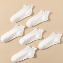 6 Pairs Women's Essential Low Cut Ankle Socks Soft Lightweight Stockings