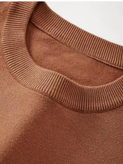 Men's Knitted Crew Neck Sweater for Fall Winter