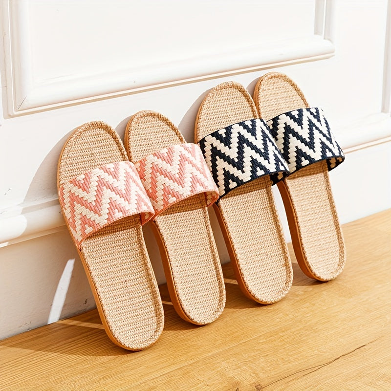 Women's Lightweight Flat Slides Single Band Sweat Absorption Shoes