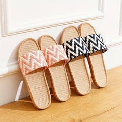 Women's Lightweight Flat Slides Single Band Sweat Absorption Shoes