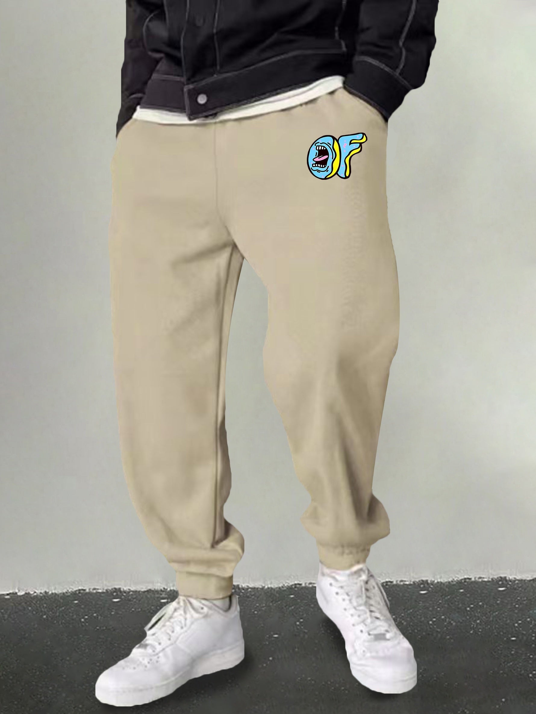Men's Cartoon Print Joggers Casual Sweatpants