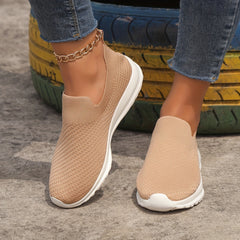 Women's Breathable Flying Woven Sneakers Lightweight Sport Shoes