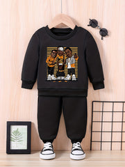 Baby Bros Casual Outfit Long Sleeve Sweatshirt Trousers Set