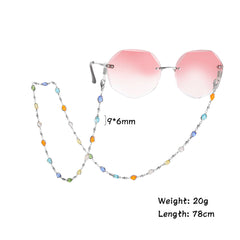 Copper Rotating Glass Beads Glasses Chain Travel Accessory