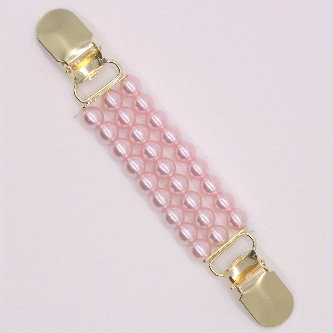 Faux Pearl Buckle Cardigan Clip Vintage Scarf Pin