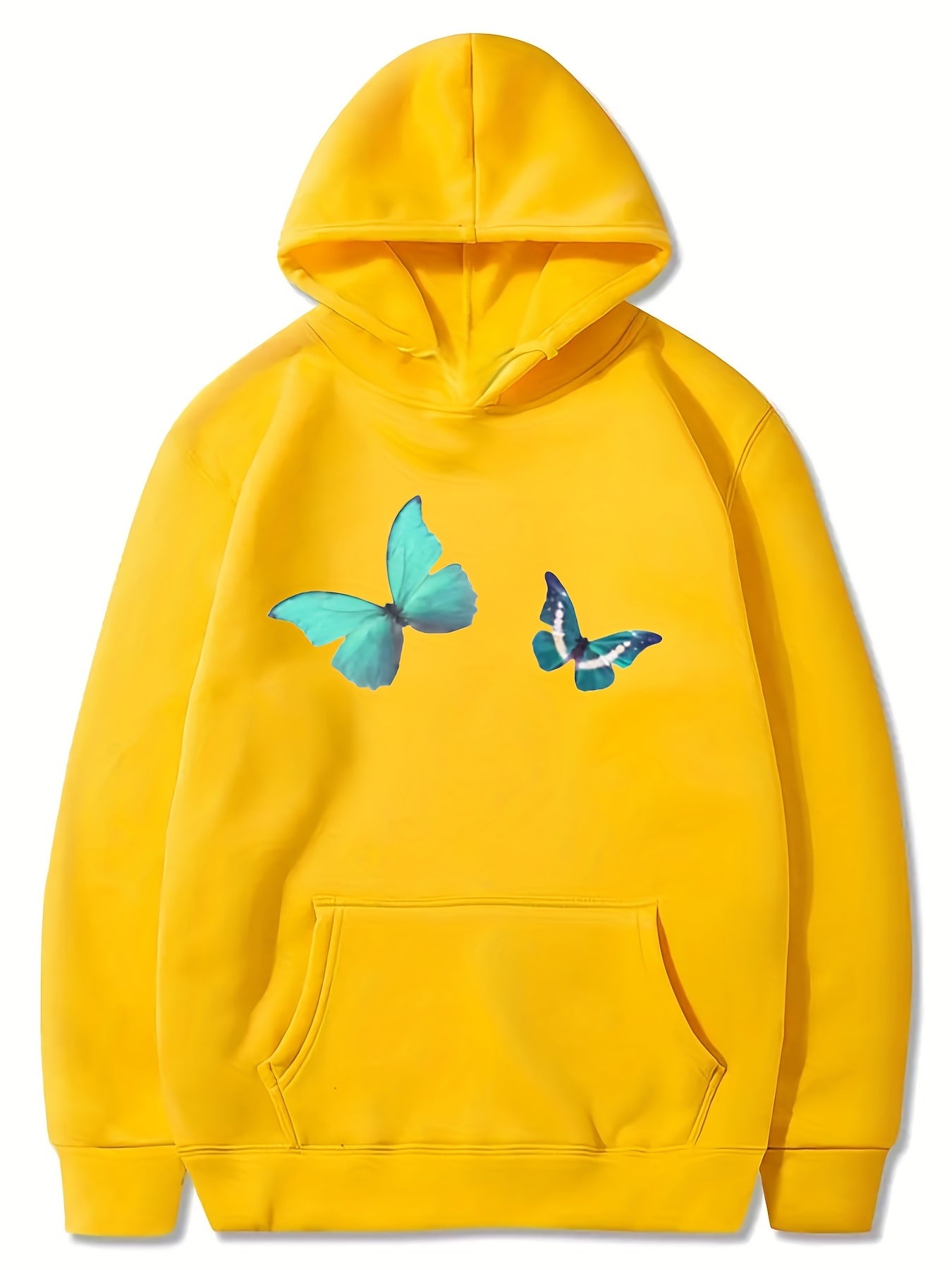 Butterfly Graphic Hoodie Girls Hooded Pullover Sweatshirt Top