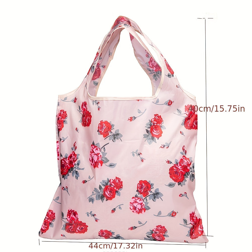 1pc Nylon Reusable Grocery Bag Large Capacity Folding Shopping Bag