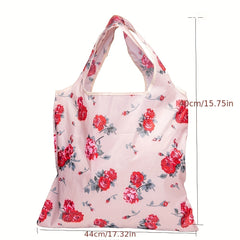 1pc Nylon Reusable Grocery Bag Large Capacity Folding Shopping Bag