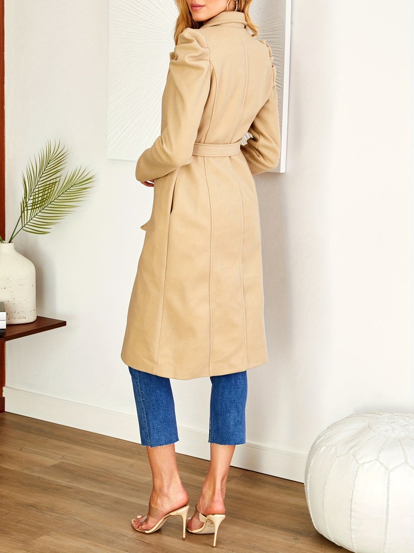 Windproof Casual Coat Button Front Outerwear