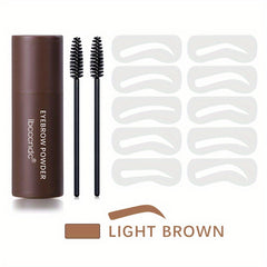 Eyebrow Shaping Kit with Powder, Brush, Stencil - Long Lasting Enhancers