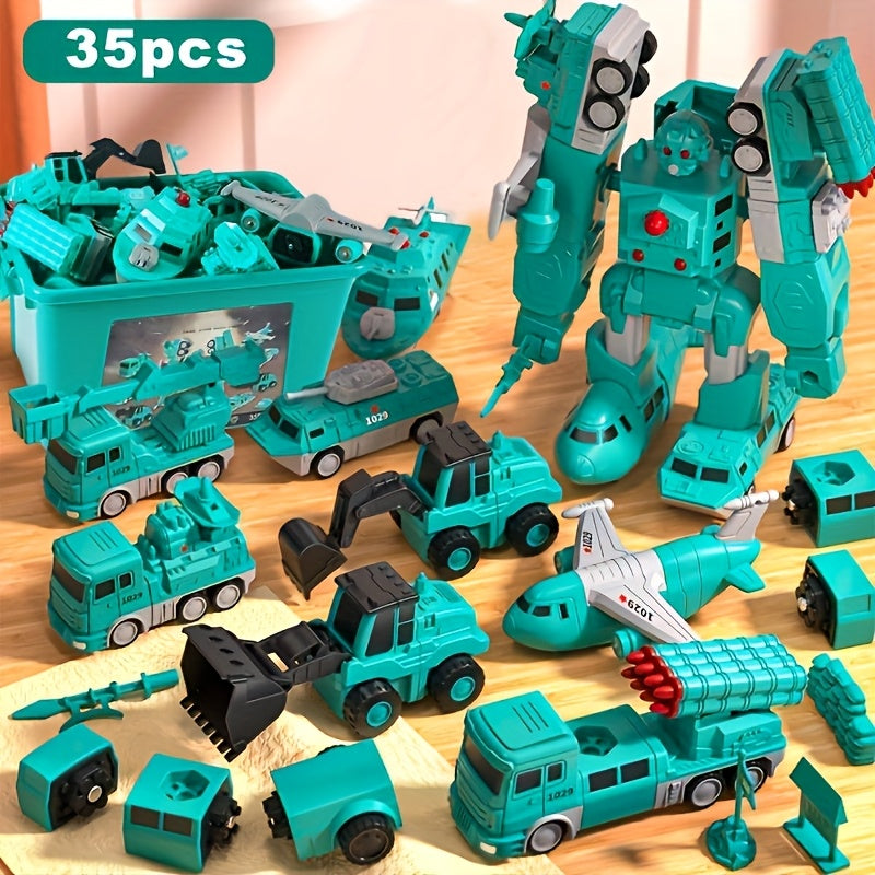 Magnetic Transformable Toy Set for 3-5 Year Olds