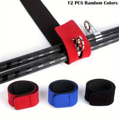 12pcs Stretchy Fishing Rod Holder Strap Wrap & Protect Rods