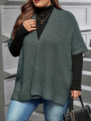 Retro Cardigan Women's Ribbed Bat Sleeve Cardigan