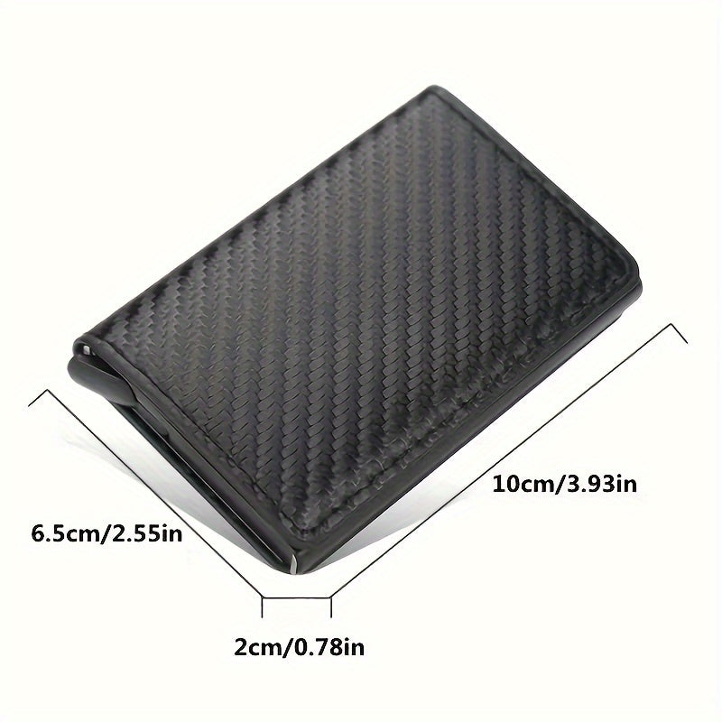 Men's Carbon Fiber Wallet Money Clip Bifold
