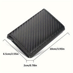 Men's Carbon Fiber Wallet Money Clip Bifold