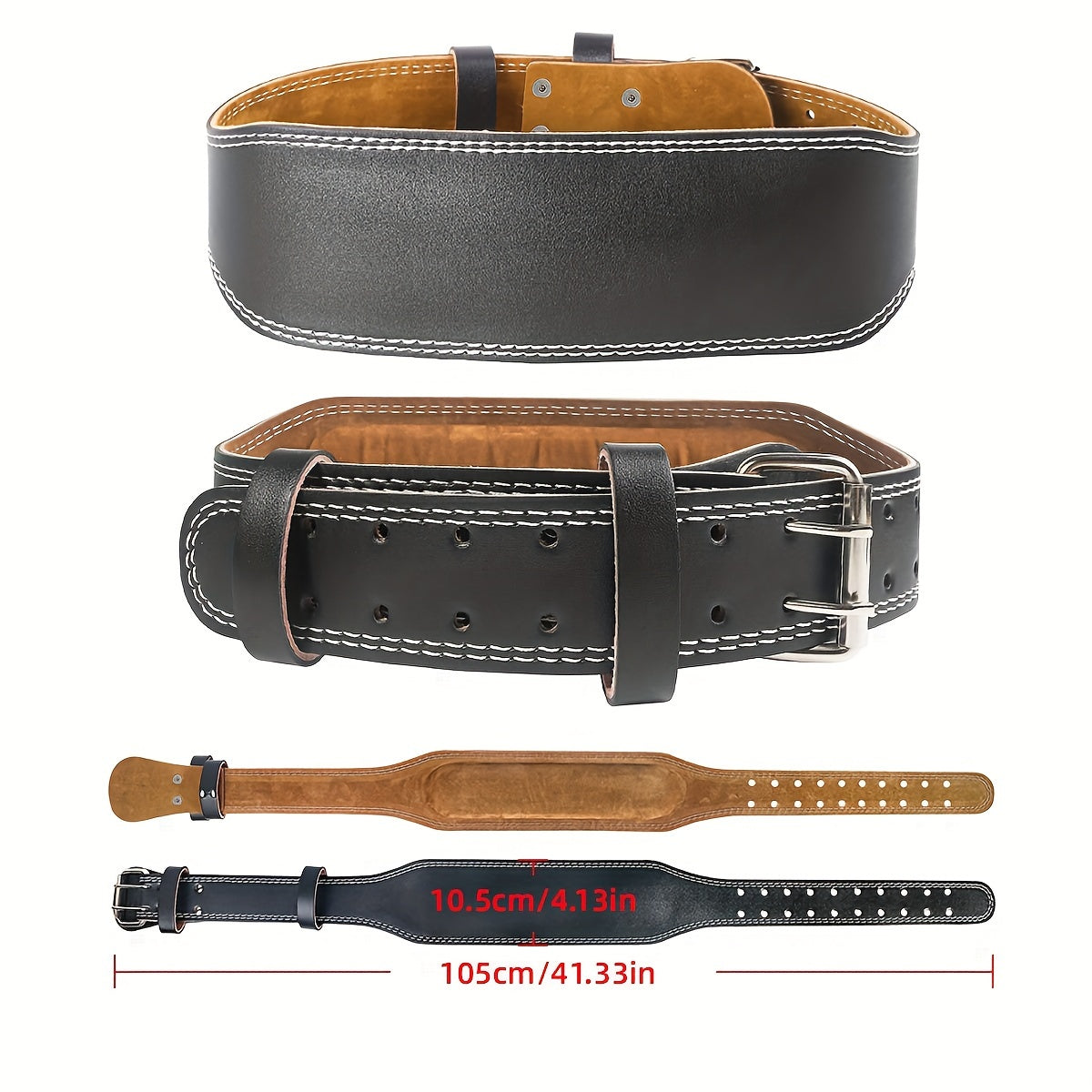 Adjustable PU Weight Lifting Belt with Padded Leather Support