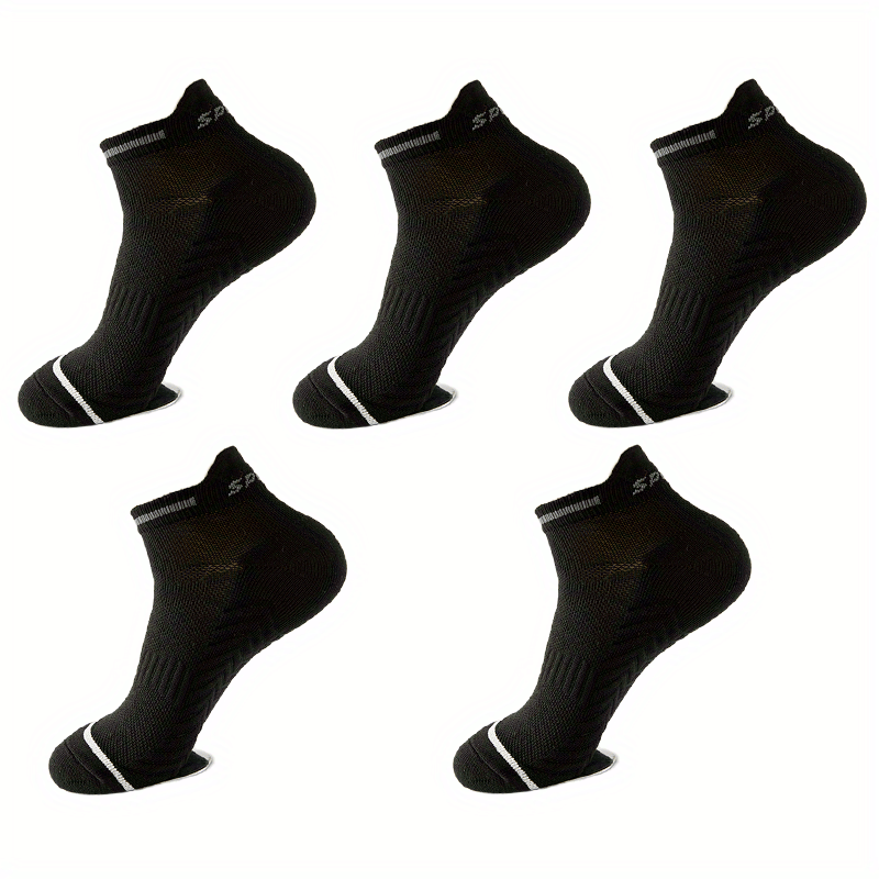 5 Pairs Letter Print Low Cut Sports Socks Women's Stockings