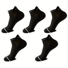 5 Pairs Letter Print Low Cut Sports Socks Women's Stockings