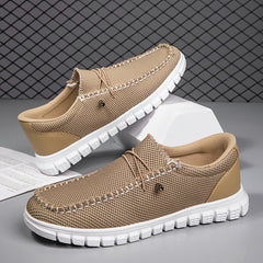 Men's Vintage Style Loafer Shoes Solid Slip On