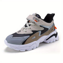 Boys Lightweight Soft Sole Sneakers Breathable Non Slip Hook & Loop Casual Shoes