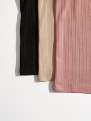 3-Pack Plus Size Ribbed Mock Neck Tank Set