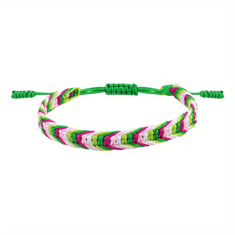 Colorful Braided Bracelet Ethnic Style Rope Woven Sports Wristband