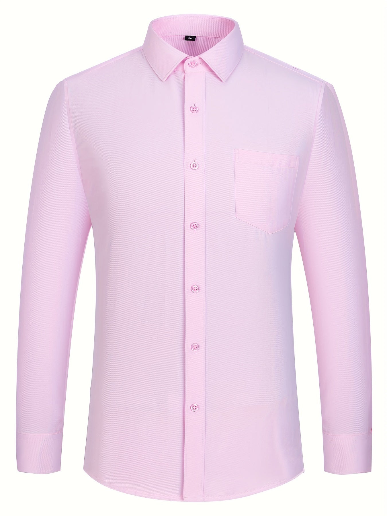 Men's Casual Long Sleeve Shirt with Chest Pocket
