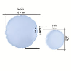 Silicone Tray Molds Resin Mold Round Big Tray Coasters Jewelry Plates Mold