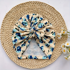 Baby Bow Print Headband Soft Baby Hat for Newborns