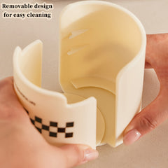 Cream Pen Holder Desktop Storage Bin Stationery Organizer