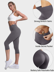 High Waist Leggings with Pockets High Stretch Workout Yoga Leggings