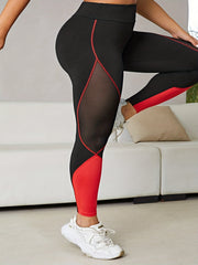 Colorblock Mesh High Rise Fitness Leggings