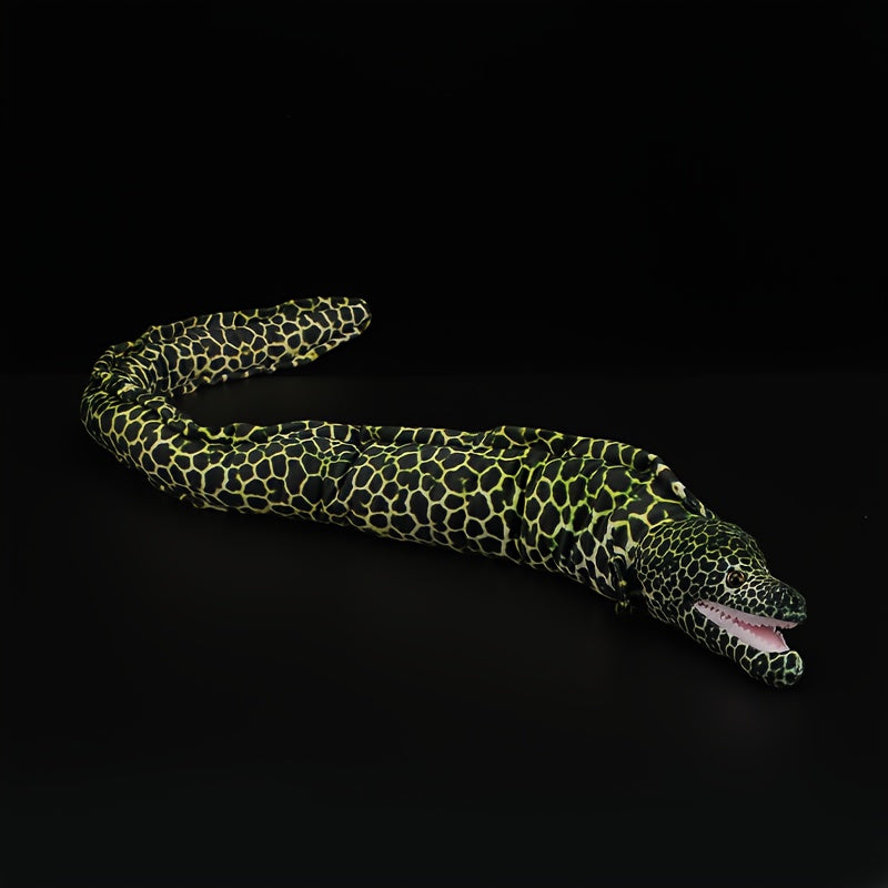 Realistic Green Leopard Print Conger Eel Plush Toy 39.76in