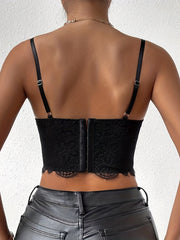 Floral Lace Spaghetti Strap Top Sexy Cami For Summer