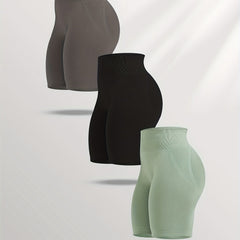 3 Pack Seamless High Waist Sports Shorts for Summer Workouts