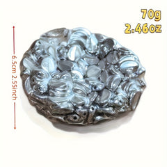 Cyberpunk Silvery Soft Balls Fangsong Toys with Pop Up Beads