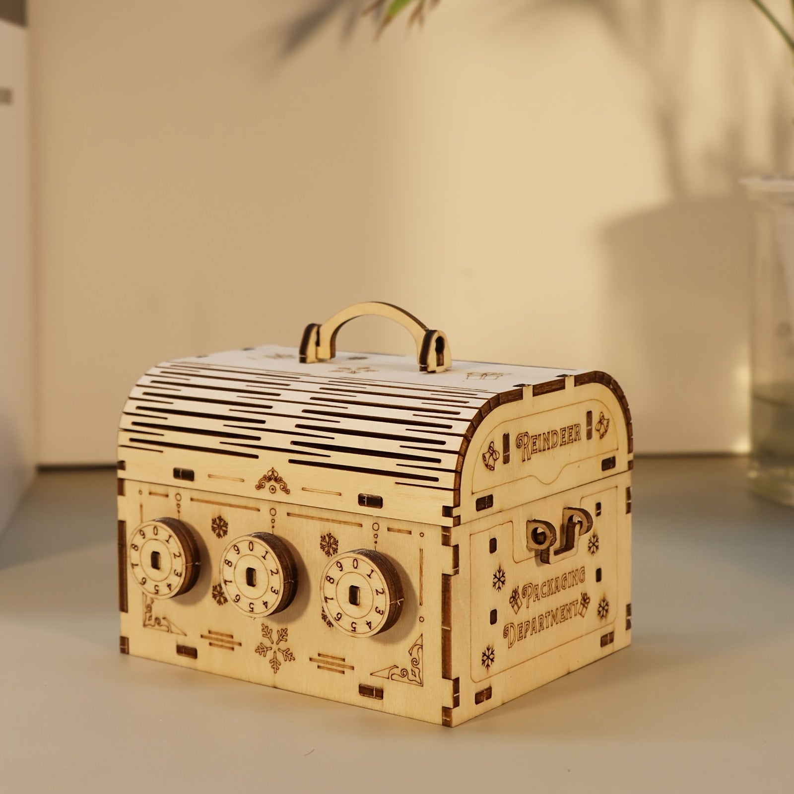 3D Wooden Puzzle DIY Treasure Box Model Building Kits