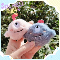 Adorable Plush Monster Brooch for Girls