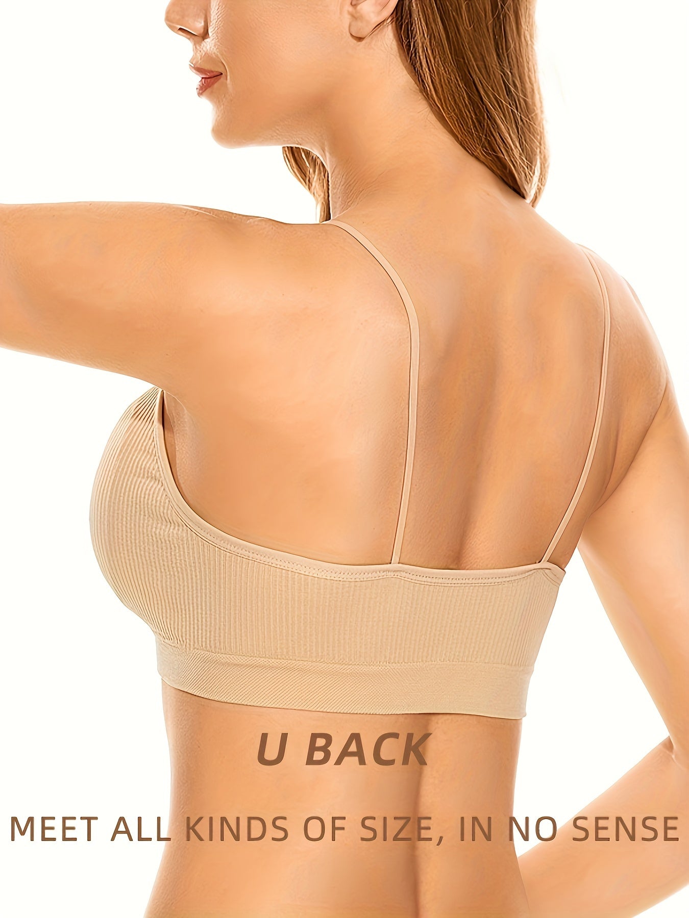 4pcs Ribbed Cami Crop Tops Spaghetti Strap Top